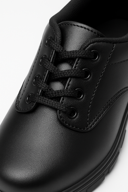 Black Lace School shoes for Boys