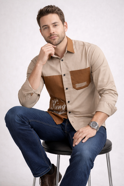 Casual Shirt for Men - Peanut