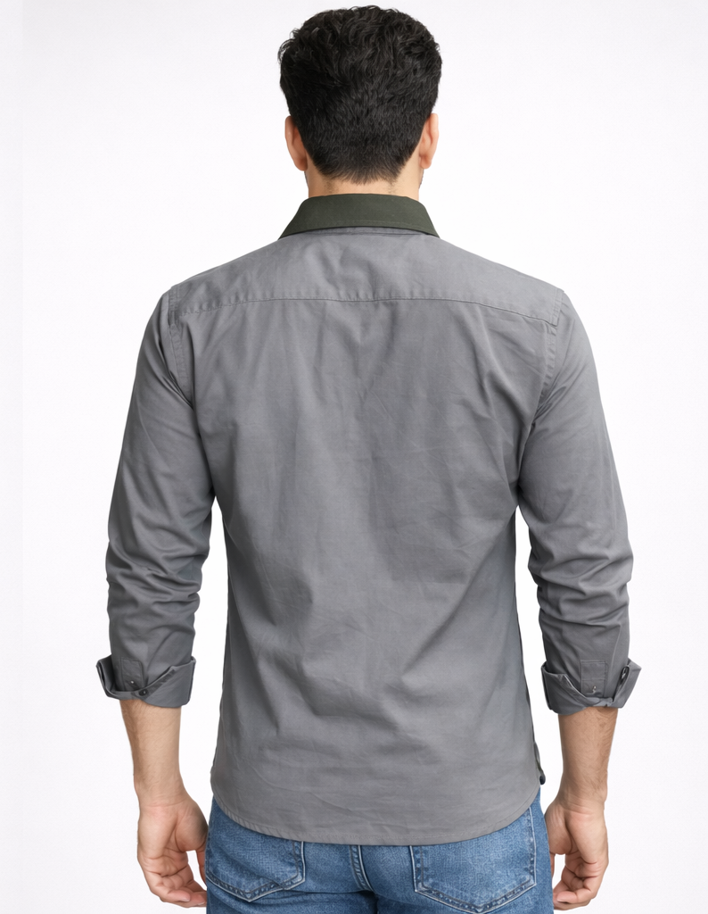 Green grey casual Shirt