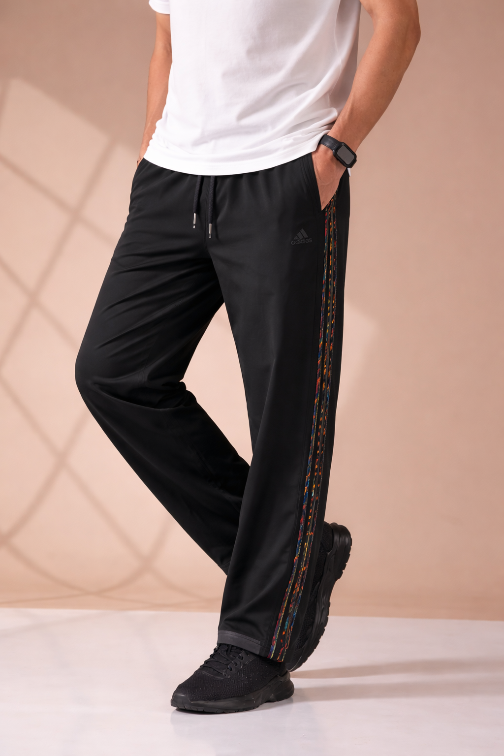 Men's Black Winter lower with contrast Side Tape