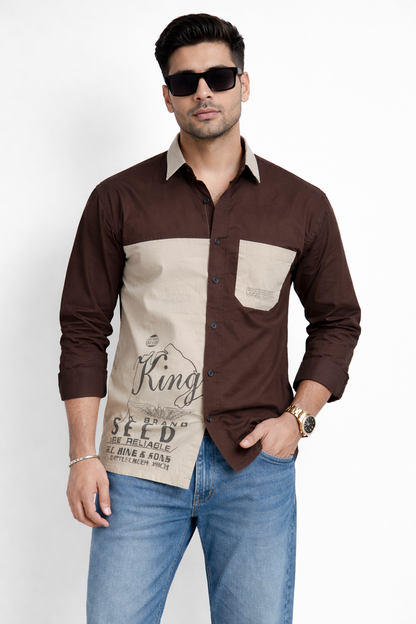 Casual shirt for Mens- Brown