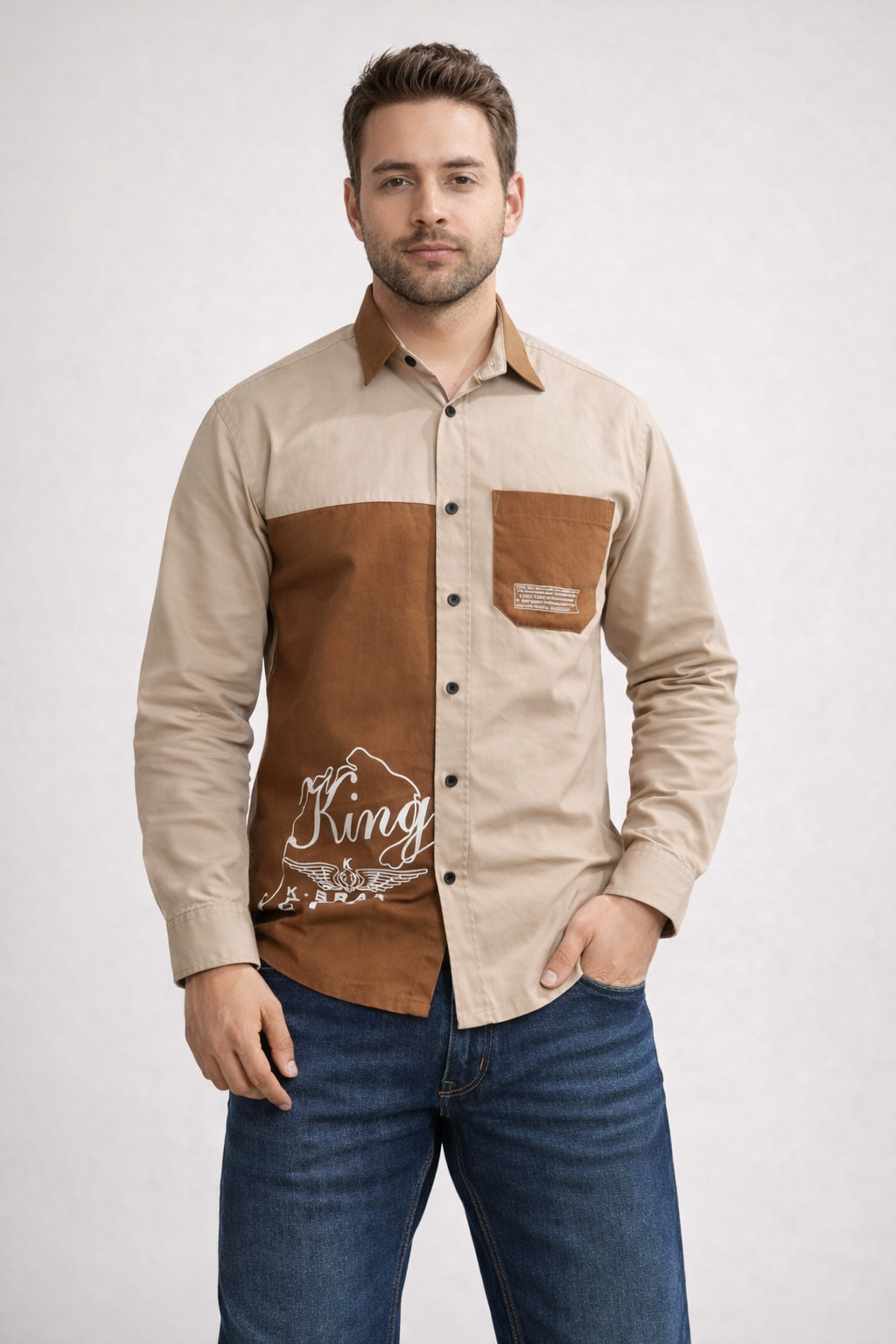 Casual Shirt for Men - Peanut