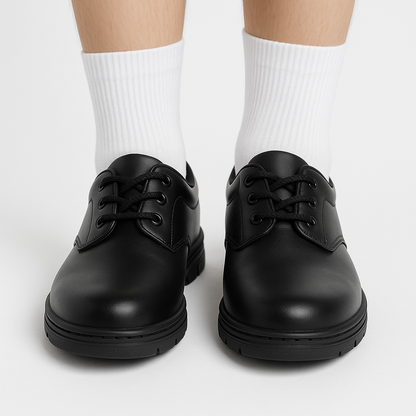 Black Lace School shoes for Boys