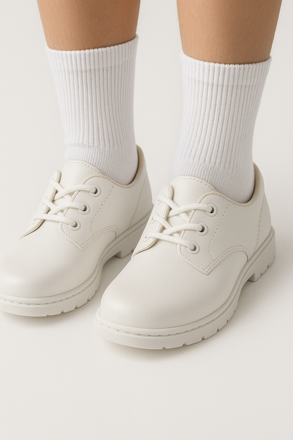 White Lace School shoes for Boys